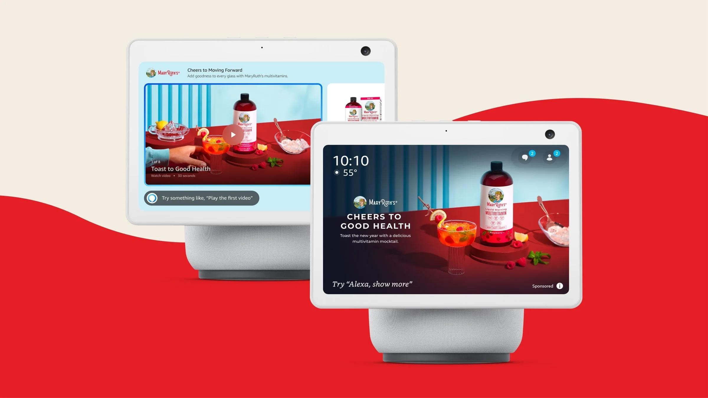 MaryRuths - Toast to Good Health — Shows the program living across Amazon screens.