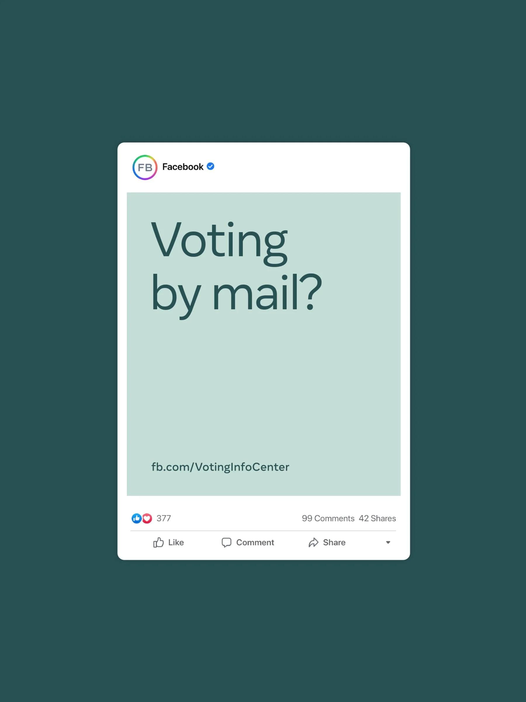 Facebook - More Questions, More Answers — Clear civic utility message in platform form.