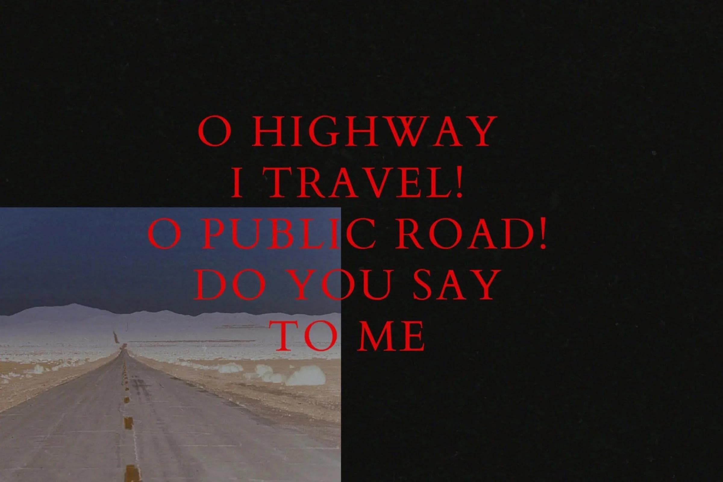 Volvo - Song of the Open Road — The launch film thesis in one road/text frame.