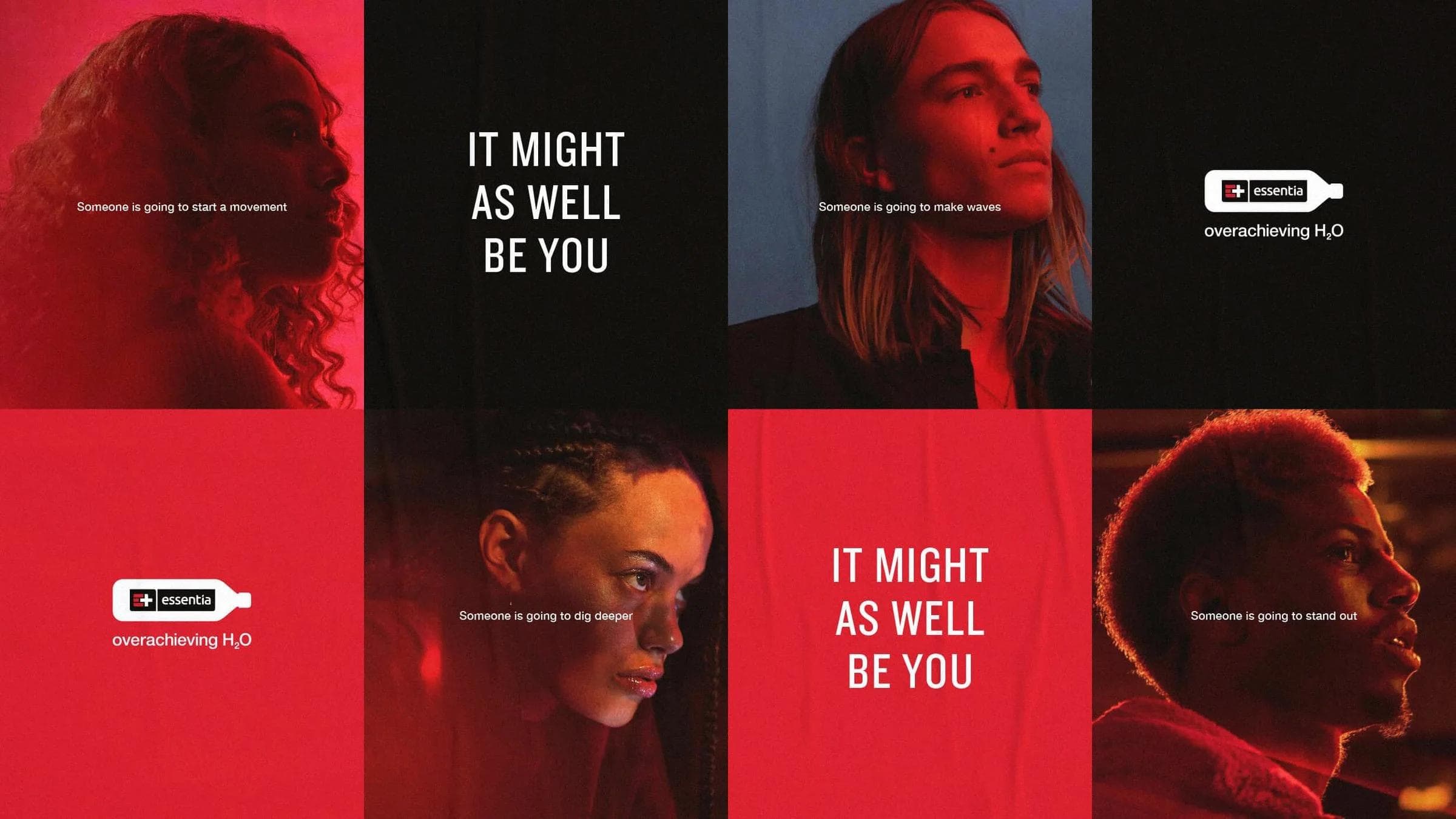 Essentia Water - It Might As Well Be You — Compact proof of the red-black visual system.